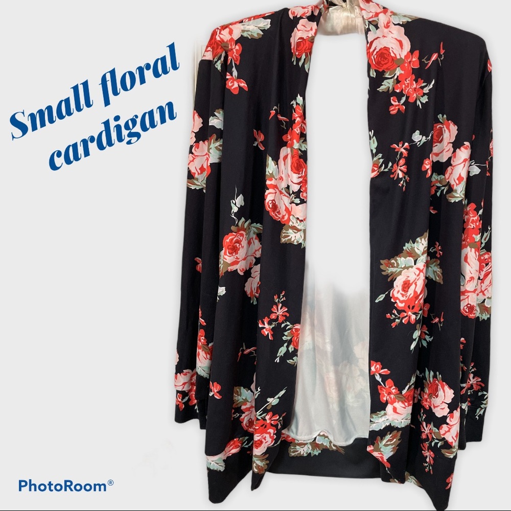 Floral small lightweight cardigan buttery soft